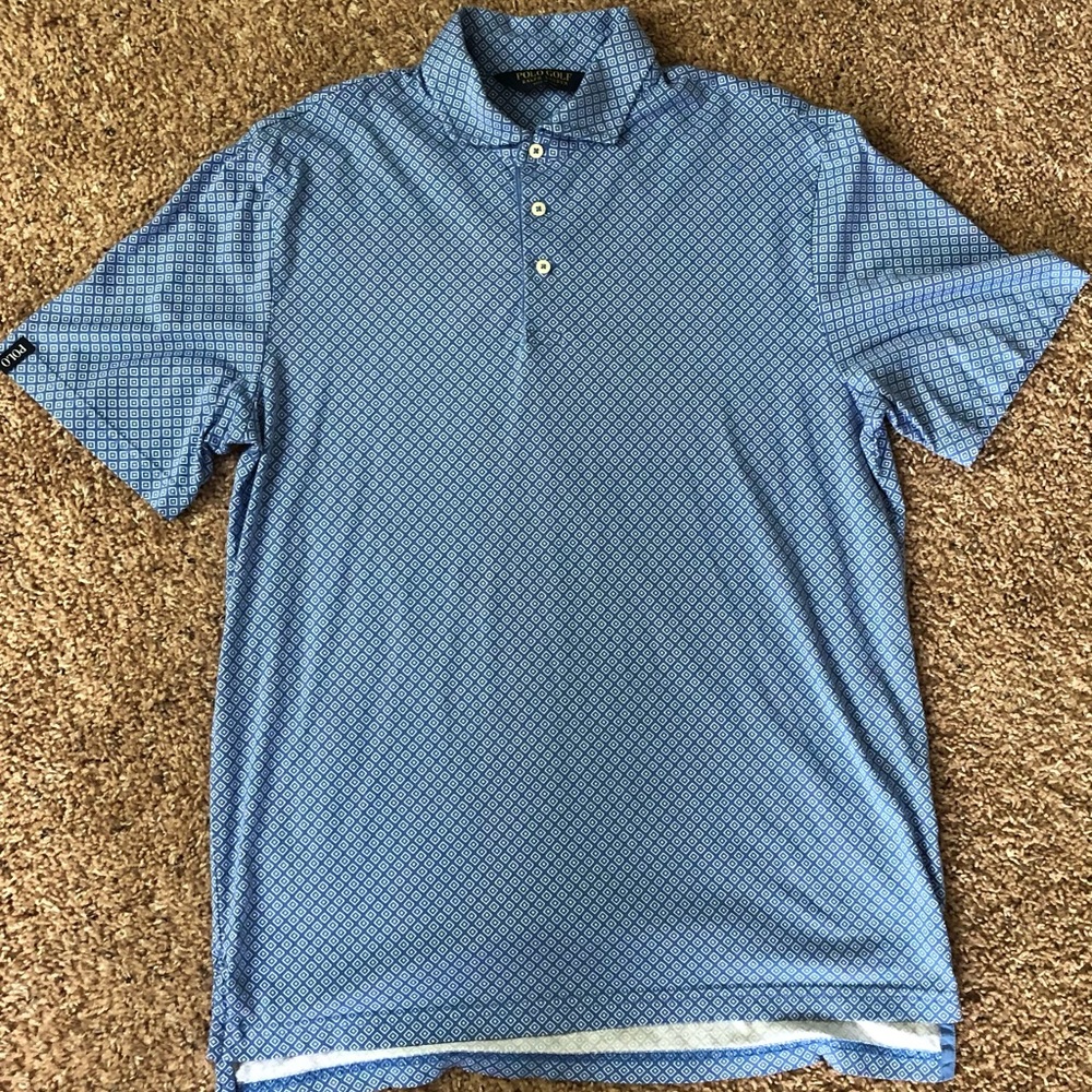 Polo Golf Shirt - Blue Diamonds